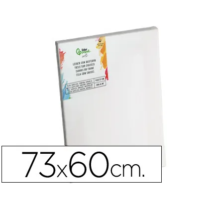 Bastidor Liderpapel 20F Lienzo Grapado Trasero Algodon 100% Marco Pawlonia 1,8X3,8 CM Bordes Madera 73X60 CM