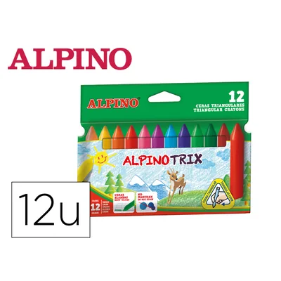 DACS Lapices Cera Alpinotrix Triangulares Caja 12 Unidades Colores Surtidos