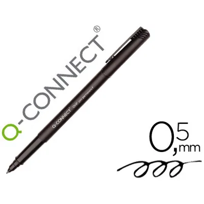 Q-CONNECT Rotulador Q-Connect Retroproyeccion Punta Fibra Super Fina Redonda 0,5 MM Permanente Negro