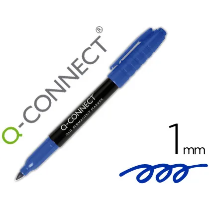 Rotulador Q-Connect para Cd/dvd Punta Fibra Permanente Azul Punta Redonda 1 MM