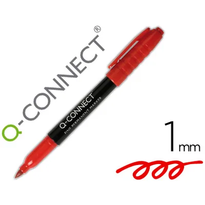 Q-CONNECT Rotulador Q-Connect para Cd/dvd Punta Fibra Permanente Rojo Punta Redonda 1 MM