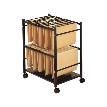 Carrito para Carpetas Colgantes Q-Connect Negro con Ruedas para Carpetas Tamaño Folio Carro Fijo