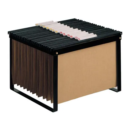 Soporte para Carpetas Colgante Q-Connect Negro Bastidor de Sobremesa para Carpetas Tamaño Folio y DIN A4