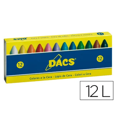 DACS Lapices Cera Dacs Caja de 12 Unidades Colores Surtidos