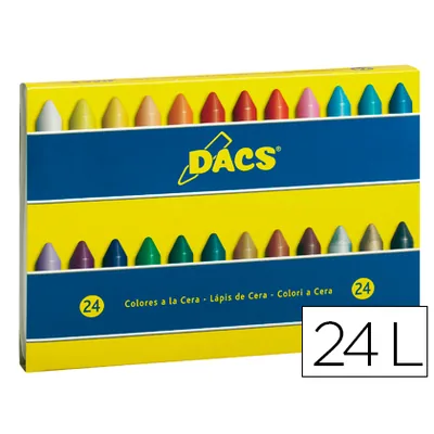 DACS Lapices Cera Dacs Caja de 24 Unidades Colores Surtidos