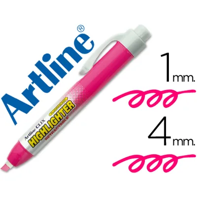 ARTLINE Rotulador Artline Clix Fluorescente EK-63 Rosa Punta Biselada 4 MM