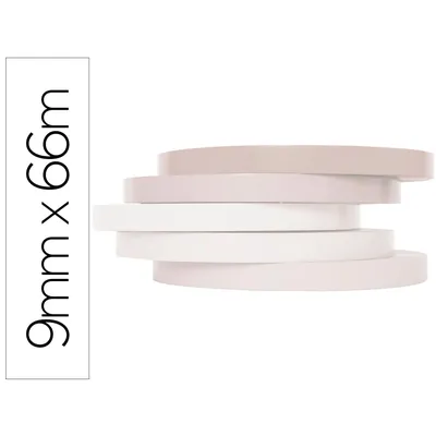 Q-CONNECT Cinta Adhesiva Q-Connect 66 M X 9 MM Blanco para Cerrar Bolsas