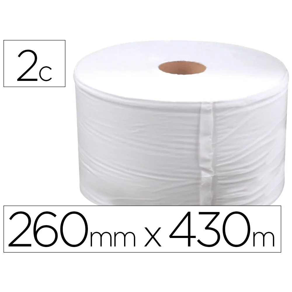 Papel Secamanos Industrial 260 MM de Ancho X 400 M Aprox Diametro 33,5 CM para el Dispensador 46826