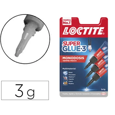 LOCTITE Pegamento Loctite Super Glue 3 1 G Blister Mono Dosis