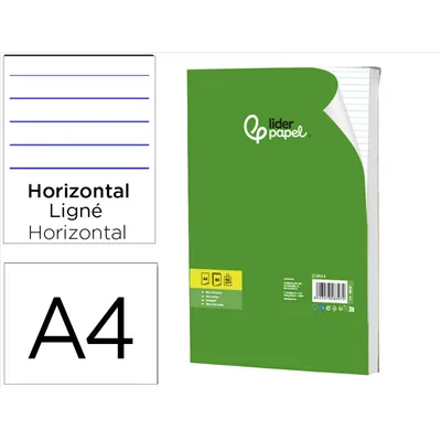 LIDERPAPEL Bloc Notas Liderpapel Horizontal A4 80 Hojas 60G/M2