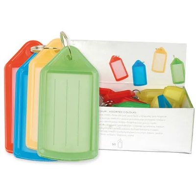 Q-CONNECT Llavero Portaetiquetas Q-Connect Expositor de 40 Unidades Colores Surtidos Premium