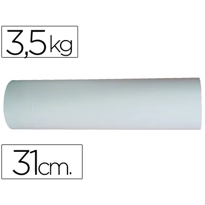 Papel Kraft Liderpapel Bobina Ancho 31 CM Longitud 188 M Peso 3,5 KG Gramaje 50 GR Blanco