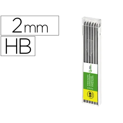 LIDERPAPEL Minas Liderpapel Grafito 2 MM Estuche de 12 Minas Longitud 120 MM