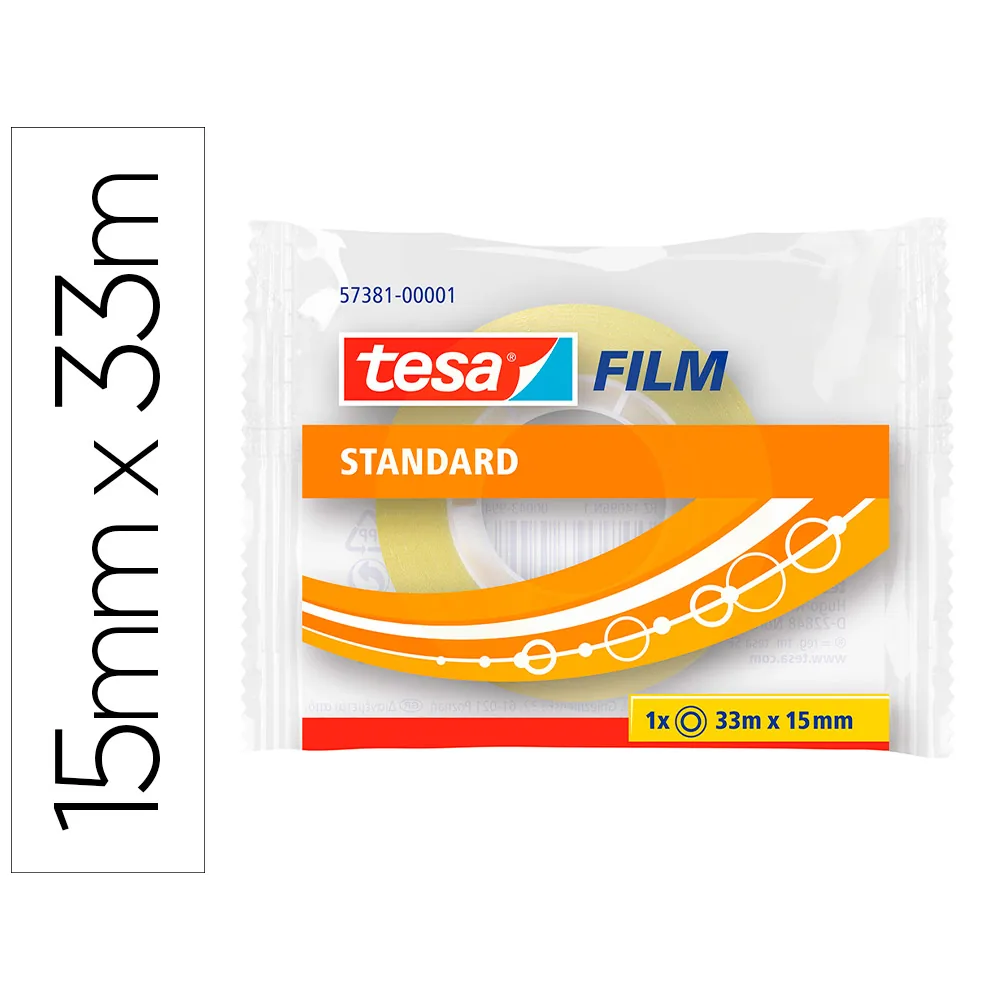 Cinta Adhesiva Tesa Standard 33 M X 15 MM