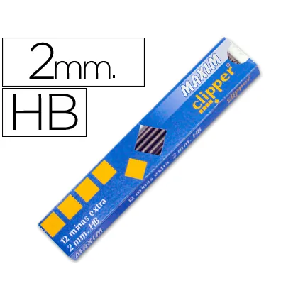 Minas Maxim Grafito 2 MM Estuche de 12 Minas