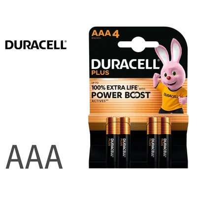 DURACELL Pila Duracell Alcalina Plus Aaa Power Boost Blister de 4 Unidad