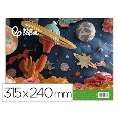 LIDERPAPEL Bloc Trabajos Manuales Liderpapel Multiple Premium 240X315MM 102 Hojas Colores Surtidos