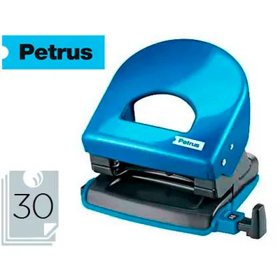 PETRUS Taladrador Petrus 62 Wow Azul Metalizado Capacidad 30 Hojas