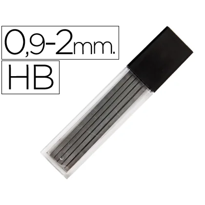 Minas Liderpapel Grafito Rectangulares 2X0,9 MM Hb Tubo de 12 Minas