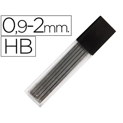 LIDERPAPEL Minas Liderpapel Grafito Rectangulares 2X0,9 MM Hb Tubo de 12 Minas