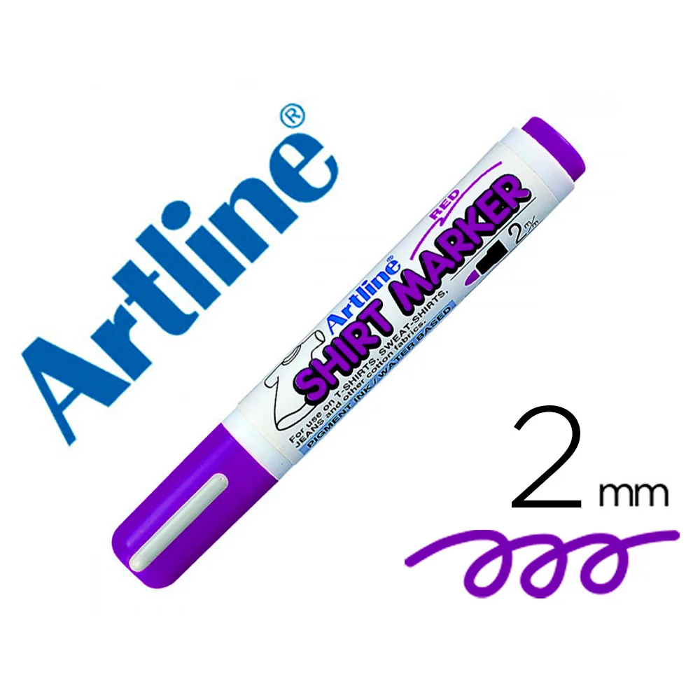 Rotulador Artline Camiseta EKT-2 Violeta Punta Redonda 2 MM para Uso en Camisetas