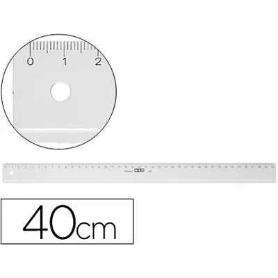 MOR Regla M+r 40 CM Plastico Transparente