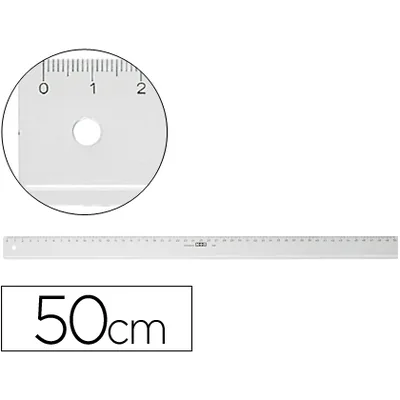 MOR Regla M+r 50 CM Plastico Transparente