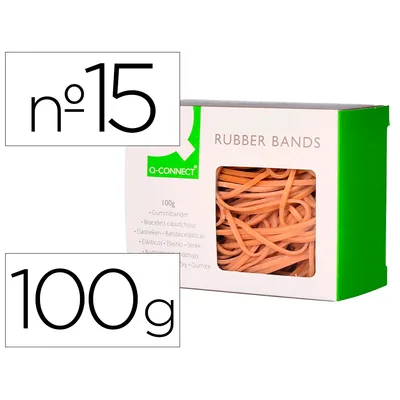 Q-CONNECT Gomillas Elasticas Q-Connect 100 GR Numero 15 150 X 2 MM