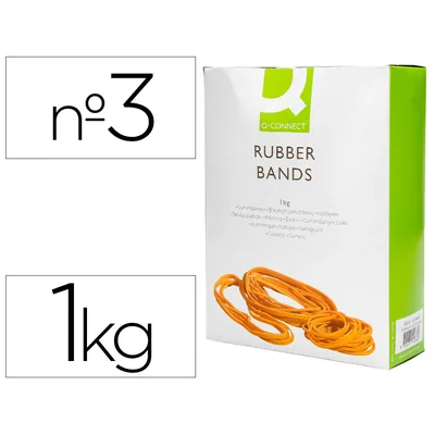 Q-CONNECT Gomillas Elasticas Q-Connect 1000 GR Numero 3 30 X 2 MM