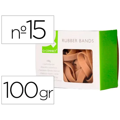 Q-CONNECT Bandas Elasticas Q-Connect 100 GR 150X9 MM Numero 15