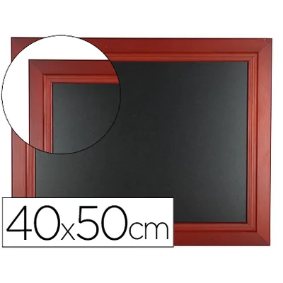LIDERPAPEL Pizarra Negra Liderpapel Mural de Madera con Superficie para Rotuladores Tipo Tiza 40X50CM