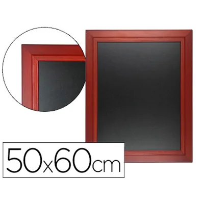 LIDERPAPEL Pizarra Negra Liderpapel Mural de Madera con Superficie para Rotuladores Tipo Tiza 50X60CM