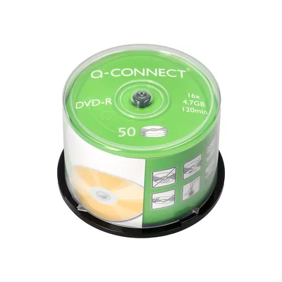 Q-CONNECT Dvd-r Q-Connect Capacidad 4,7GB Duracion 120MIN Velocidad 16X Bote de 50 Unidades
