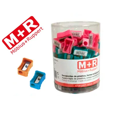 MOR Sacapuntas M+r 304 Plastico Rectangular 1 Uso Colores Surtidos