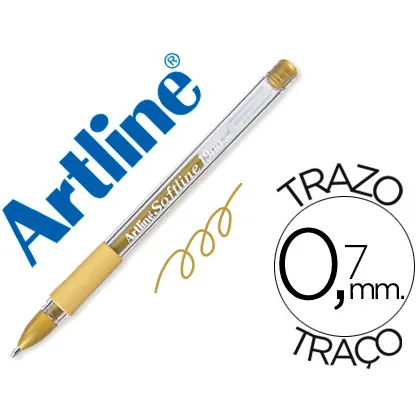 Boligrafo Artline 1900 Softline Tinta Aceite Metalico Oro