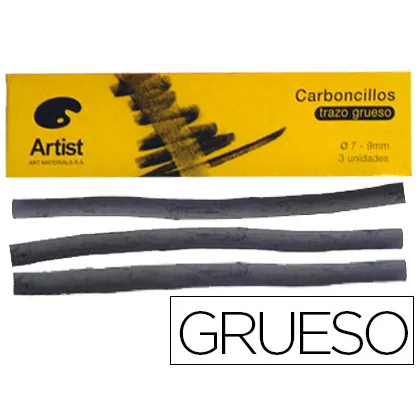 Carboncillo Artist Grueso 7-9 MM Caja de 3 Unidades