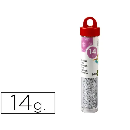 Purpurina Liderpapel Fantasia Color Plata Bote de 14 GR
