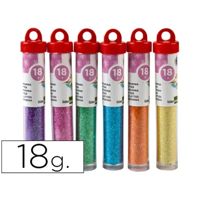 FANTA Purpurina Liderpapel Fantasia Colores Metalicos Pasteles Bote de 18 GR