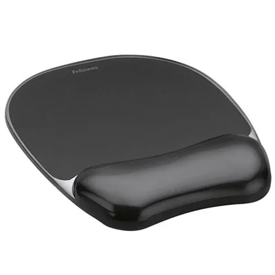 FELLOWES Alfombrilla para Raton Fellowes Negra con Reposamuñeca de Gel