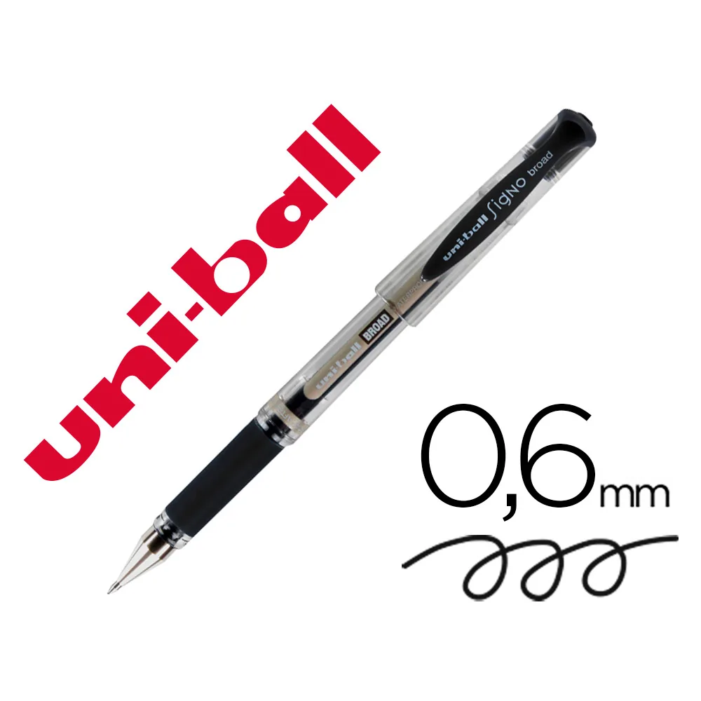 Boligrafo Uni-ball UM-153 Signo Broad Negro 1 MM Tinta Gel