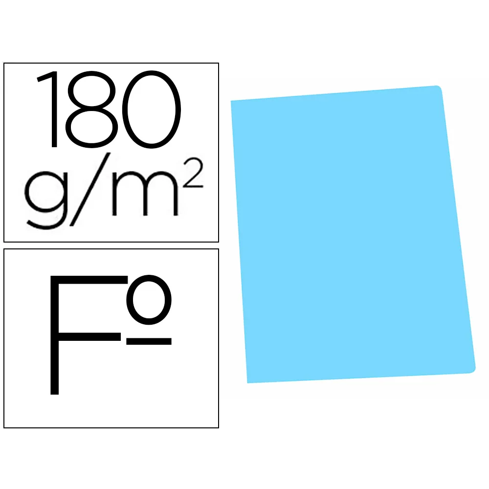 Subcarpeta Cartulina Gio Folio Celeste Pastel 180 G/M2