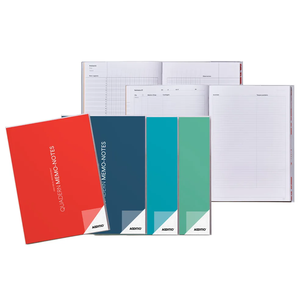 Cuaderno Memo Notas Catalan Additio DIN A4 Evaluacion Continuacion Planificacion Semanal