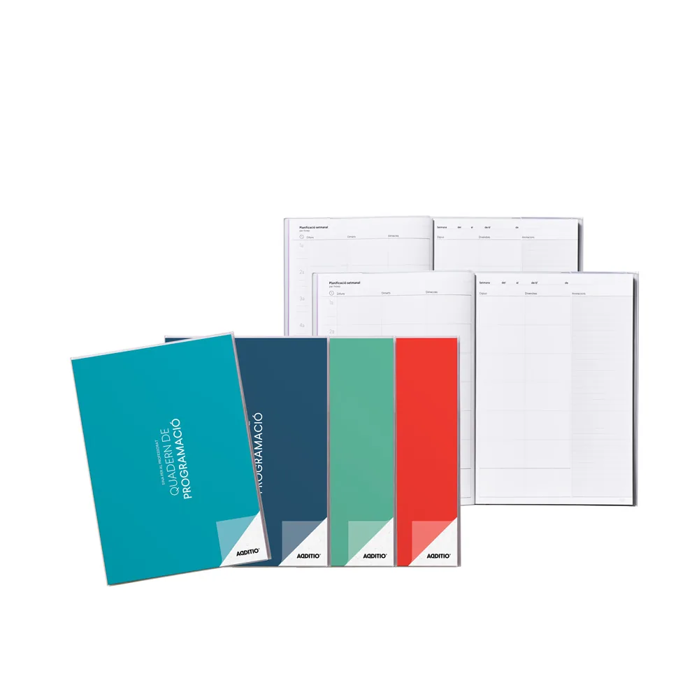 Cuaderno de Programacion Catalan Additio DIN A4 Plan Mensual y Programacion Semanal del Curso