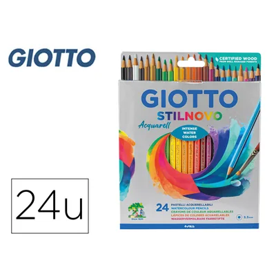 GIOTTO Lapices de Colores Giotto Stilnovo Acuarelables Caja de 24 Colores Surtidos