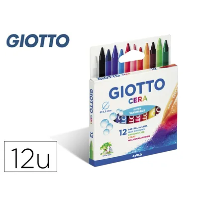 GIOTTO Lapices Cera Giotto Caja de 12 Unidades Colores Surtidos