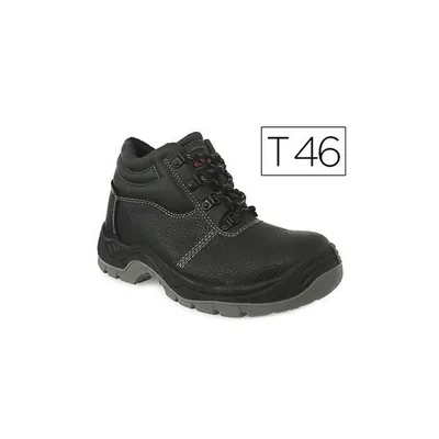 FARU Bota Faru de Seguridad con Puntera de Acero Cuero Negro Talla 46