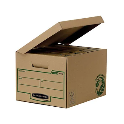 FELLOWES Cajon Fellowes Carton Reciclado para Almacenamiento de Archivadores Capacidad 4 Cajas de Archivo 80 MM