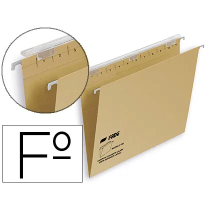 Carpeta Colgante Fade Tiki Folio Visor Superior 290 MM Efecto Lupa Kraft Eco 220 G/m Lomo V
