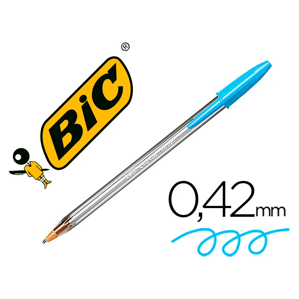 Boligrafo Bic Cristal Fun Turquesa Punta 1,6 MM