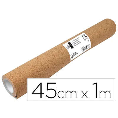 LIDERPAPEL Corcho Liderpapel Adhesivo Ancho 45CM Longitud 1M Espesor 1MM en Rollo
